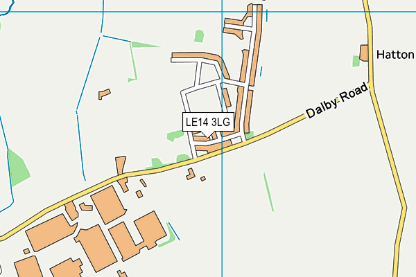 LE14 3LG map - OS VectorMap District (Ordnance Survey) LE14 3LG map - OS VectorMap District (Ordnance Survey)