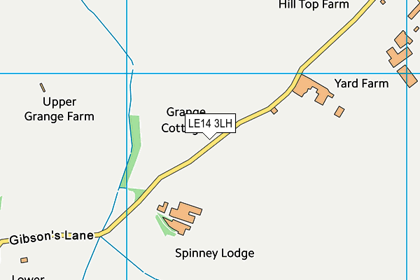 LE14 3LH map - OS VectorMap District (Ordnance Survey) LE14 3LH map - OS VectorMap District (Ordnance Survey)