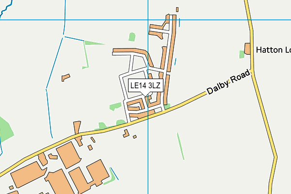 LE14 3LZ map - OS VectorMap District (Ordnance Survey) LE14 3LZ map - OS VectorMap District (Ordnance Survey)