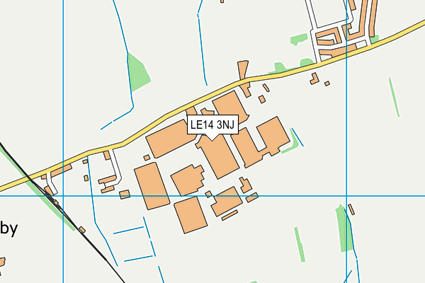 LE14 3NJ map - OS VectorMap District (Ordnance Survey) LE14 3NJ map - OS VectorMap District (Ordnance Survey)