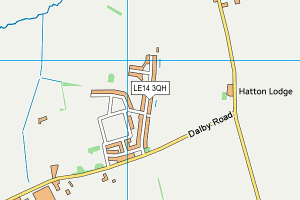 LE14 3QH map - OS VectorMap District (Ordnance Survey) LE14 3QH map - OS VectorMap District (Ordnance Survey)