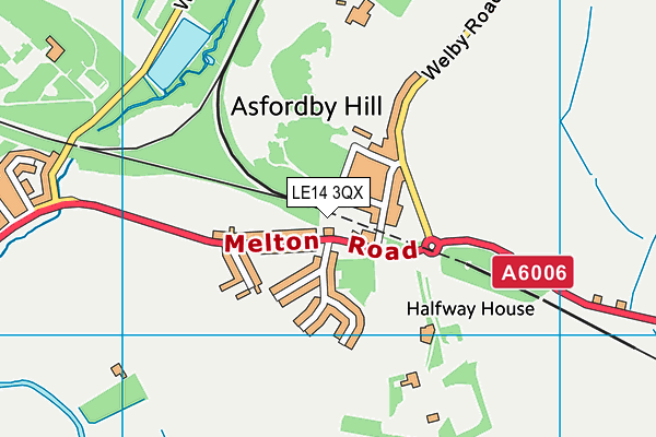 LE14 3QX map - OS VectorMap District (Ordnance Survey) LE14 3QX map - OS VectorMap District (Ordnance Survey)