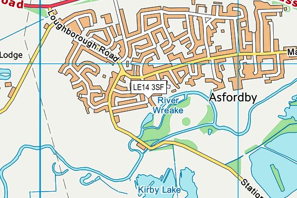 LE14 3SF map - OS VectorMap District (Ordnance Survey) LE14 3SF map - OS VectorMap District (Ordnance Survey)