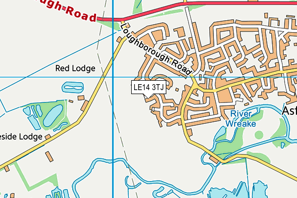 LE14 3TJ map - OS VectorMap District (Ordnance Survey) LE14 3TJ map - OS VectorMap District (Ordnance Survey)