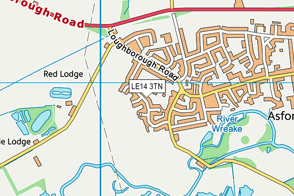 LE14 3TN map - OS VectorMap District (Ordnance Survey) LE14 3TN map - OS VectorMap District (Ordnance Survey)