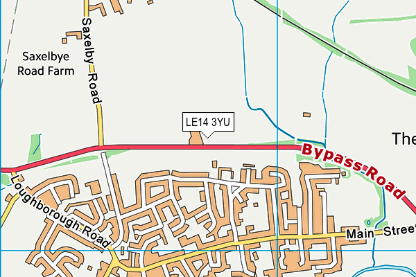 LE14 3YU map - OS VectorMap District (Ordnance Survey) LE14 3YU map - OS VectorMap District (Ordnance Survey)