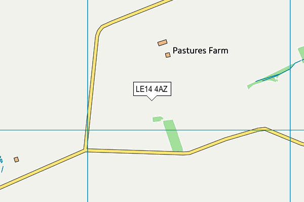 LE14 4AZ map - OS VectorMap District (Ordnance Survey) LE14 4AZ map - OS VectorMap District (Ordnance Survey)