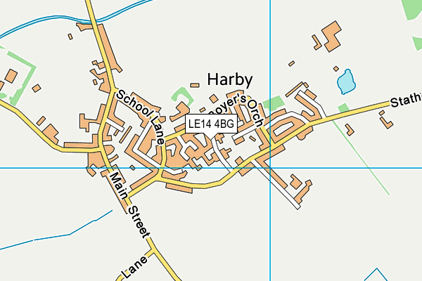 LE14 4BG map - OS VectorMap District (Ordnance Survey)