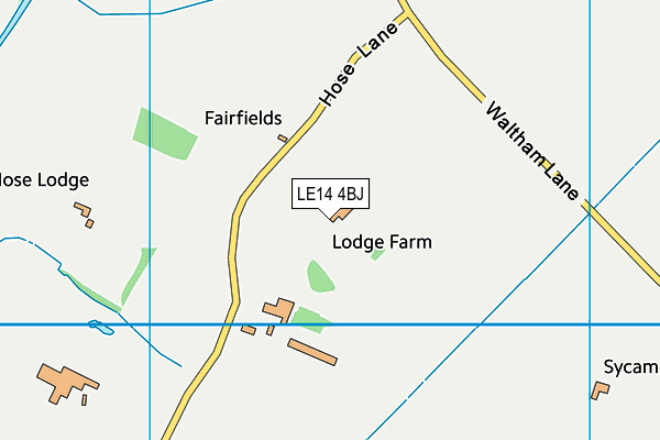 LE14 4BJ map - OS VectorMap District (Ordnance Survey) LE14 4BJ map - OS VectorMap District (Ordnance Survey)