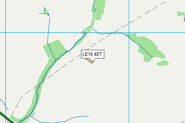 LE14 4ET map - OS VectorMap District (Ordnance Survey) LE14 4ET map - OS VectorMap District (Ordnance Survey)