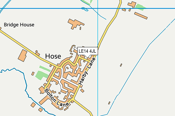 LE14 4JL map - OS VectorMap District (Ordnance Survey) LE14 4JL map - OS VectorMap District (Ordnance Survey)