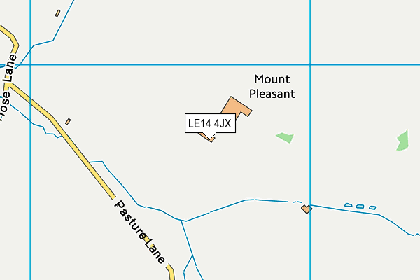 LE14 4JX map - OS VectorMap District (Ordnance Survey) LE14 4JX map - OS VectorMap District (Ordnance Survey)