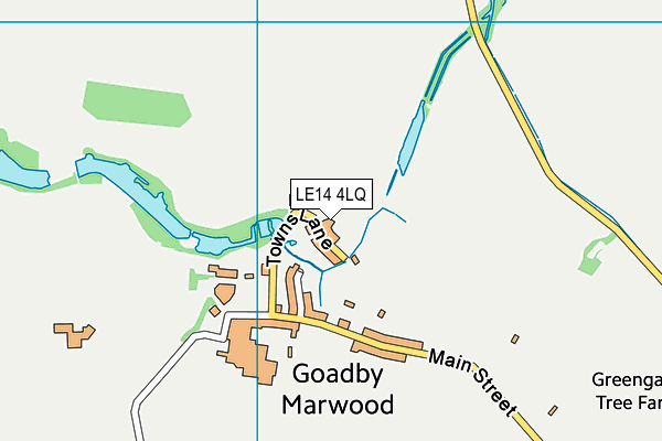 LE14 4LQ map - OS VectorMap District (Ordnance Survey) LE14 4LQ map - OS VectorMap District (Ordnance Survey)