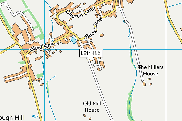 LE14 4NX map - OS VectorMap District (Ordnance Survey) LE14 4NX map - OS VectorMap District (Ordnance Survey)