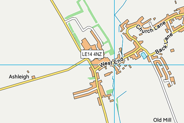 LE14 4NZ map - OS VectorMap District (Ordnance Survey) LE14 4NZ map - OS VectorMap District (Ordnance Survey)