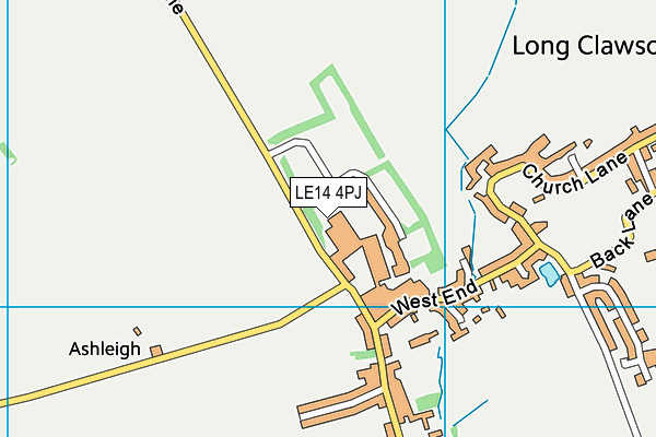 LE14 4PJ map - OS VectorMap District (Ordnance Survey) LE14 4PJ map - OS VectorMap District (Ordnance Survey)