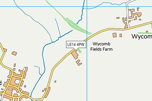 LE14 4PW map - OS VectorMap District (Ordnance Survey) LE14 4PW map - OS VectorMap District (Ordnance Survey)