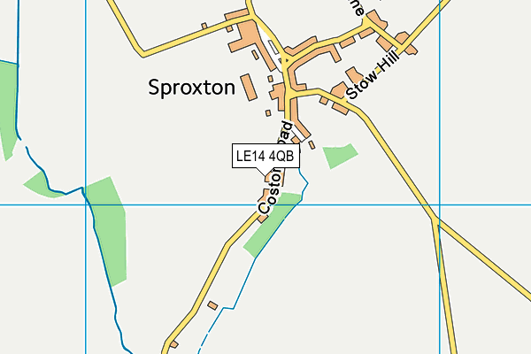 LE14 4QB map - OS VectorMap District (Ordnance Survey) LE14 4QB map - OS VectorMap District (Ordnance Survey)
