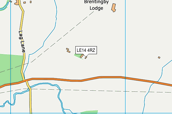 LE14 4RZ map - OS VectorMap District (Ordnance Survey) LE14 4RZ map - OS VectorMap District (Ordnance Survey)