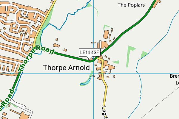 LE14 4SF map - OS VectorMap District (Ordnance Survey) LE14 4SF map - OS VectorMap District (Ordnance Survey)