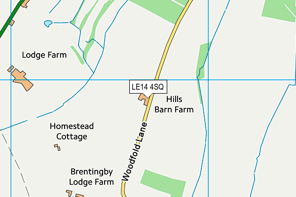 LE14 4SQ map - OS VectorMap District (Ordnance Survey) LE14 4SQ map - OS VectorMap District (Ordnance Survey)