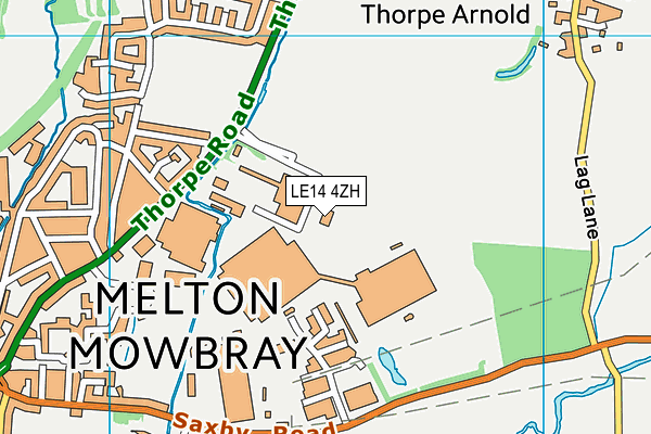 LE14 4ZH map - OS VectorMap District (Ordnance Survey) LE14 4ZH map - OS VectorMap District (Ordnance Survey)