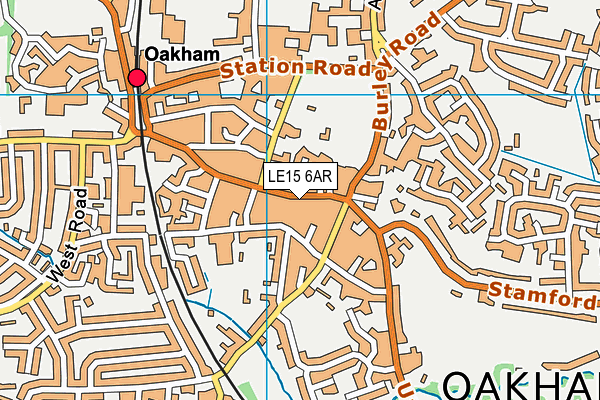 LE15 6AR map - OS VectorMap District (Ordnance Survey)
