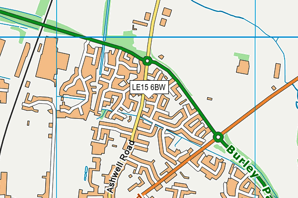 LE15 6BW map - OS VectorMap District (Ordnance Survey) LE15 6BW map - OS VectorMap District (Ordnance Survey)