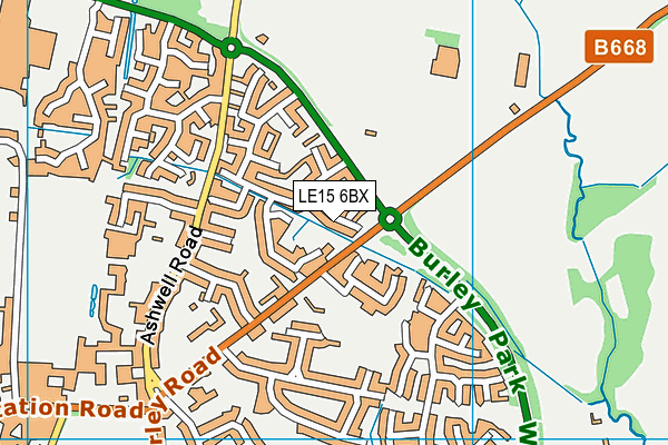 LE15 6BX map - OS VectorMap District (Ordnance Survey) LE15 6BX map - OS VectorMap District (Ordnance Survey)
