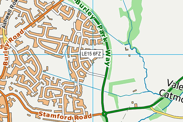 LE15 6FZ map - OS VectorMap District (Ordnance Survey) LE15 6FZ map - OS VectorMap District (Ordnance Survey)