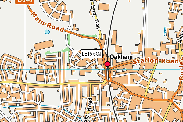 LE15 6GJ map - OS VectorMap District (Ordnance Survey) LE15 6GJ map - OS VectorMap District (Ordnance Survey)