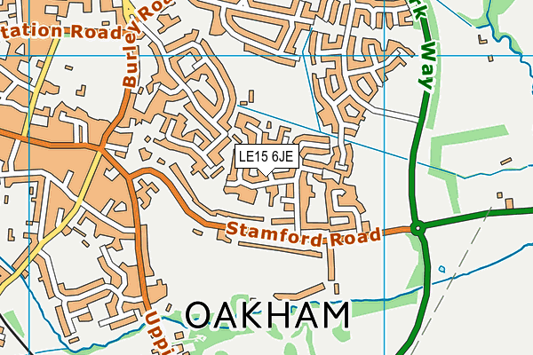 LE15 6JE map - OS VectorMap District (Ordnance Survey) LE15 6JE map - OS VectorMap District (Ordnance Survey)