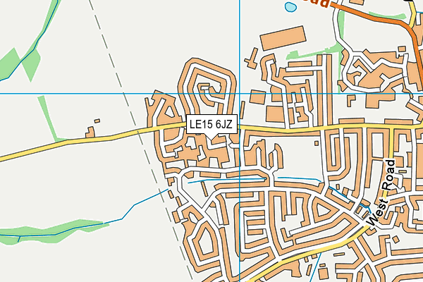 LE15 6JZ map - OS VectorMap District (Ordnance Survey) LE15 6JZ map - OS VectorMap District (Ordnance Survey)