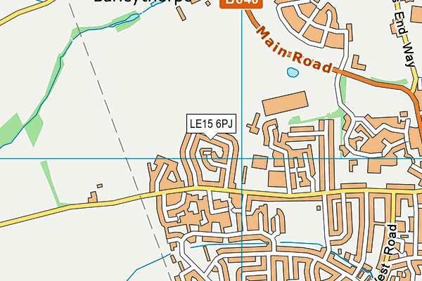 LE15 6PJ map - OS VectorMap District (Ordnance Survey) LE15 6PJ map - OS VectorMap District (Ordnance Survey)