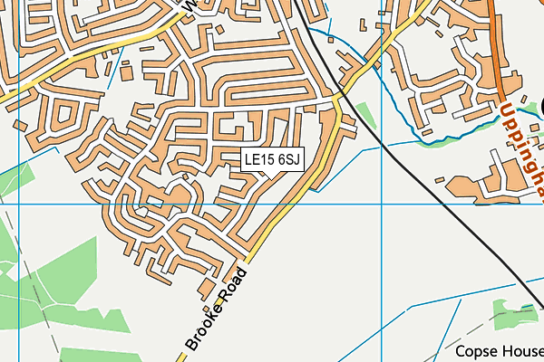 LE15 6SJ map - OS VectorMap District (Ordnance Survey) LE15 6SJ map - OS VectorMap District (Ordnance Survey)