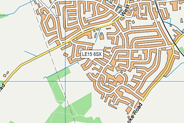 LE15 6SX map - OS VectorMap District (Ordnance Survey) LE15 6SX map - OS VectorMap District (Ordnance Survey)