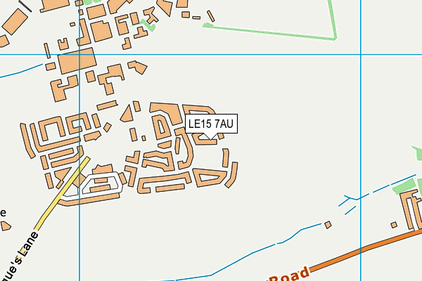 LE15 7AU map - OS VectorMap District (Ordnance Survey) LE15 7AU map - OS VectorMap District (Ordnance Survey)