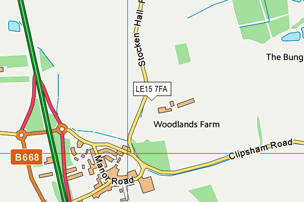LE15 7FA map - OS VectorMap District (Ordnance Survey) LE15 7FA map - OS VectorMap District (Ordnance Survey)