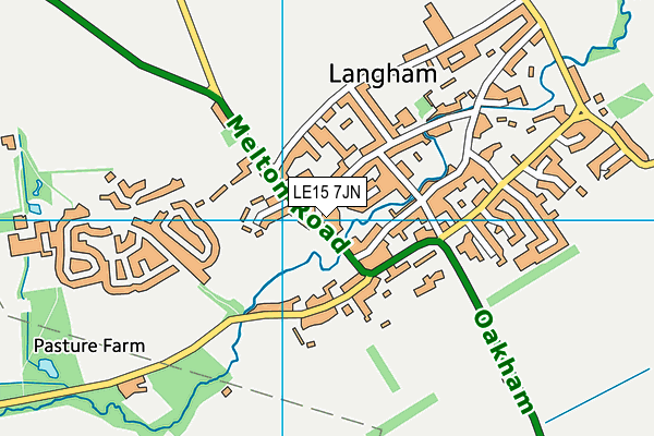 LE15 7JN map - OS VectorMap District (Ordnance Survey) LE15 7JN map - OS VectorMap District (Ordnance Survey)