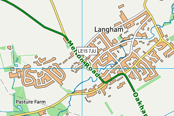 LE15 7JU map - OS VectorMap District (Ordnance Survey) LE15 7JU map - OS VectorMap District (Ordnance Survey)