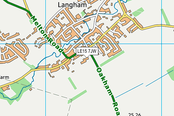 LE15 7JW map - OS VectorMap District (Ordnance Survey) LE15 7JW map - OS VectorMap District (Ordnance Survey)