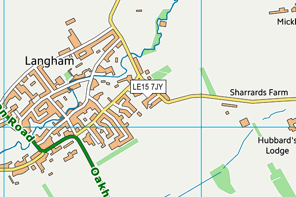 LE15 7JY map - OS VectorMap District (Ordnance Survey) LE15 7JY map - OS VectorMap District (Ordnance Survey)