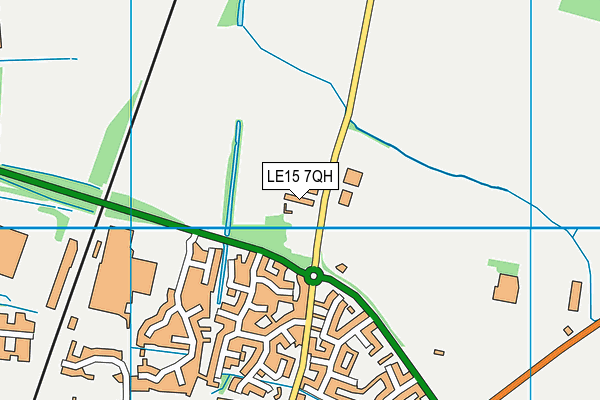 LE15 7QH map - OS VectorMap District (Ordnance Survey) LE15 7QH map - OS VectorMap District (Ordnance Survey)
