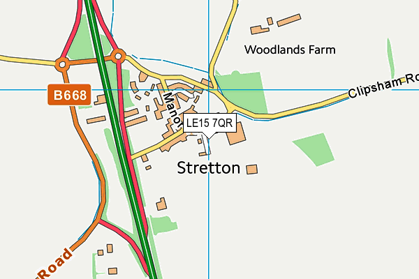 LE15 7QR map - OS VectorMap District (Ordnance Survey) LE15 7QR map - OS VectorMap District (Ordnance Survey)
