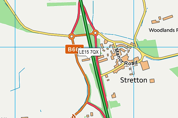 LE15 7QX map - OS VectorMap District (Ordnance Survey) LE15 7QX map - OS VectorMap District (Ordnance Survey)
