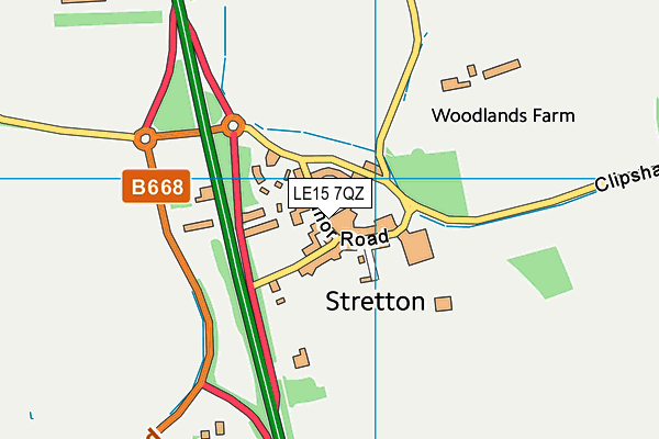 LE15 7QZ map - OS VectorMap District (Ordnance Survey) LE15 7QZ map - OS VectorMap District (Ordnance Survey)