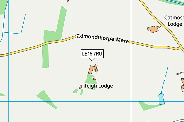 LE15 7RU map - OS VectorMap District (Ordnance Survey) LE15 7RU map - OS VectorMap District (Ordnance Survey)