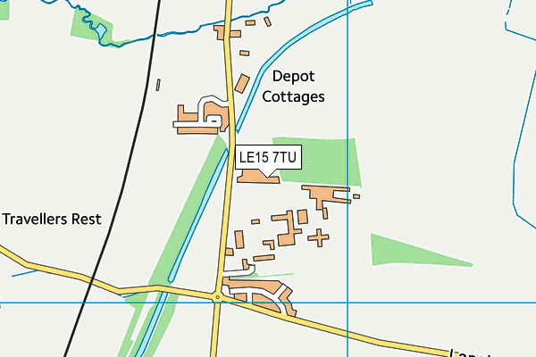LE15 7TU map - OS VectorMap District (Ordnance Survey) LE15 7TU map - OS VectorMap District (Ordnance Survey)