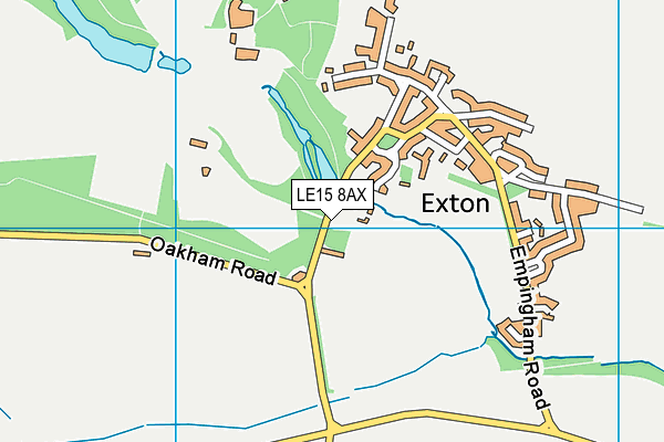 LE15 8AX map - OS VectorMap District (Ordnance Survey)