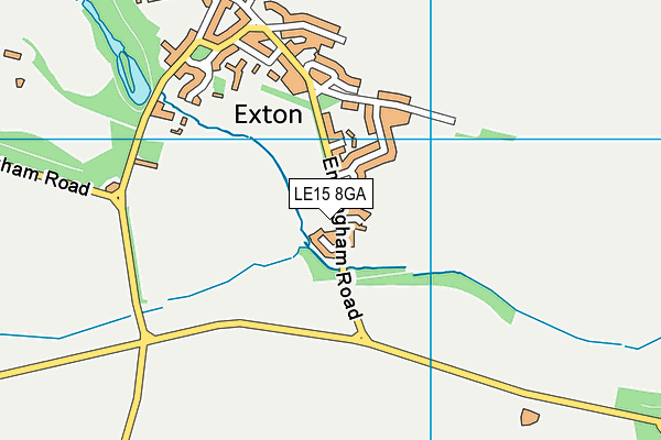 LE15 8GA map - OS VectorMap District (Ordnance Survey)